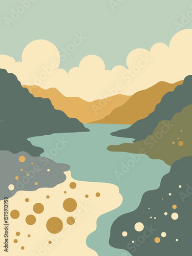 Spotted Lake, Canada – polka-dot mineral pools in mustard yellow, olive green, slate gray, and cream patches