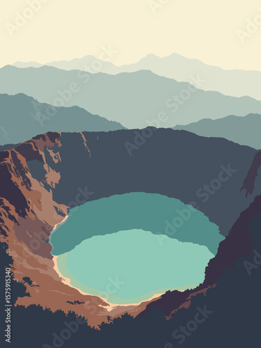 Kelimutu Crater Lakes, Indonesia – tri-colored crater lakes in turquoise, chocolate brown, emerald green, and misty gray mist