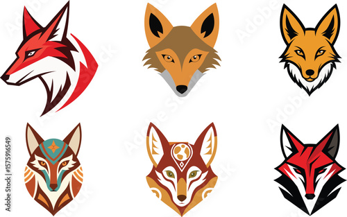 Jackal Head Color Vector Illustration
