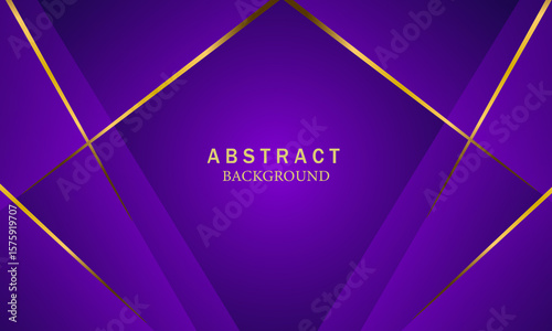 Luxury premium bright purple background and gold lines.
