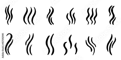 Doodle sketch style of smoke symbol drawn illustration for concept design.