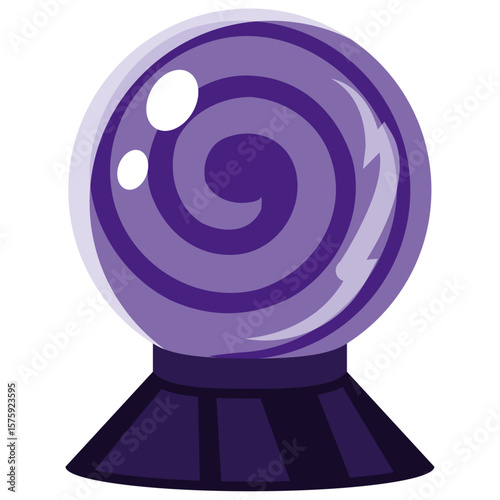 magic crystal ball, crystal ball of divination.
