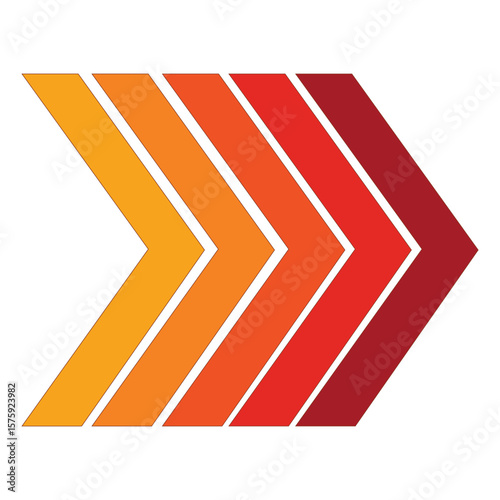  Gradient Arrow Design: From Yellow to Red