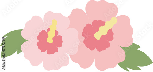 Hibiscus Syriacus Flower Illustration for Korean Theme Design