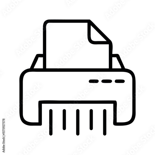 Paper shredder with document strips shredding office equipment