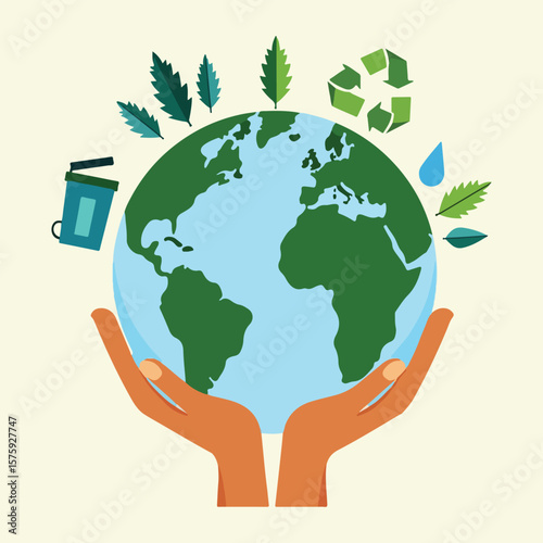 World Cleanup Day vector art depicting people cleaning streets, planting trees, and recycling waste. Perfect for sustainability projects, environmental campaigns, and activism.