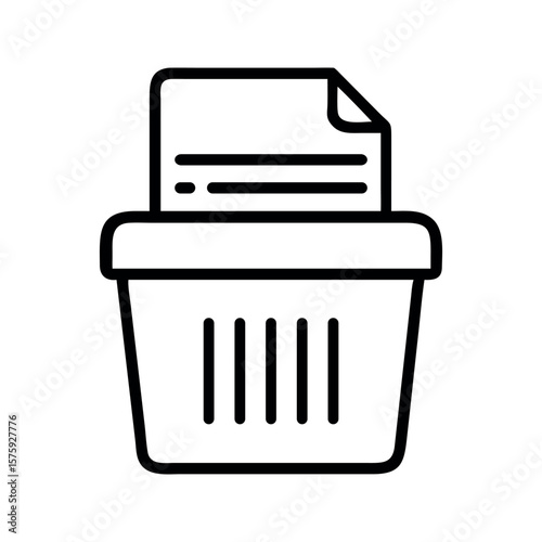 Document shredder icon paper office