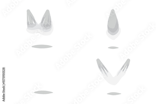 Realistic Vector Spotlight Set. Stage Lighting Effects. Studio Light Beams, Soft Shadows, Glowing Spotlights, Theater Illumination, Bright White Lights, Transparent Background, Scene Lighting Elements