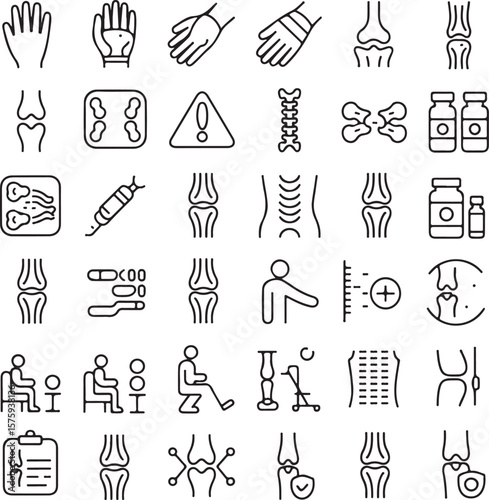 Comprehensive Collection of Joint Pain and Treatment Icons
