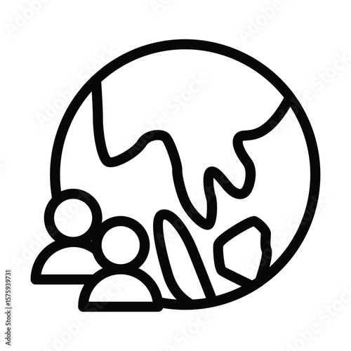 culture outline icon vector design good for web or mobile app