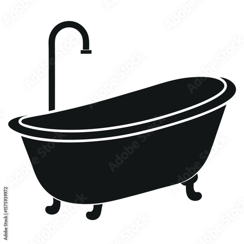 Vintage bathtub silhouette