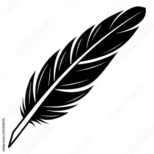 Black feather silhouette
