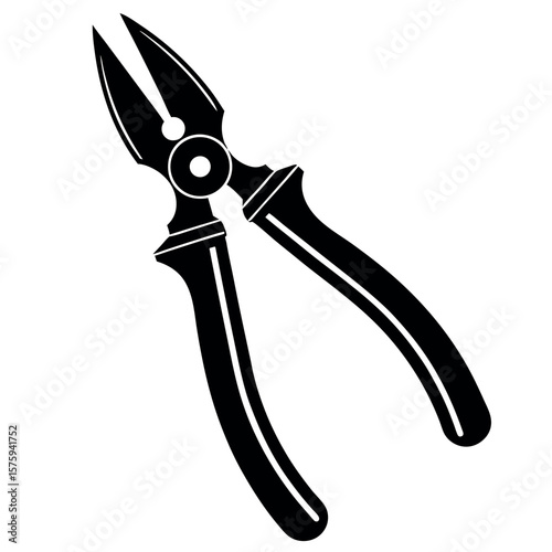 Pliers tool silhouette