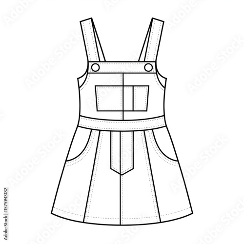 Jumper dress line drawing coloring page