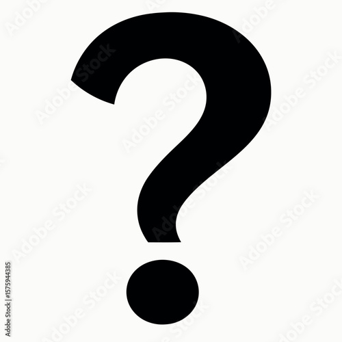 Question mark symbol silhouette