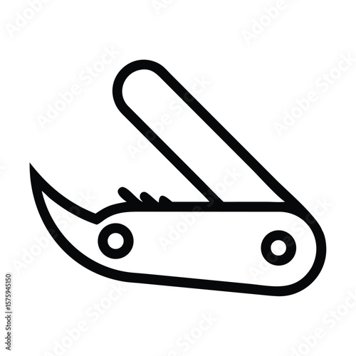 Pocket knife line icon penknife line icon