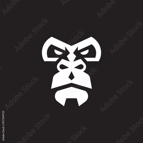 gorilla abstract logo modern style