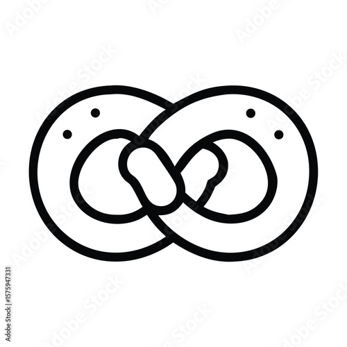 German pretzel icon outline vector bavaria bretzel salty