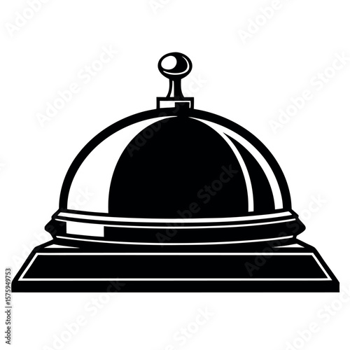 Vintage hotel bell silhouette