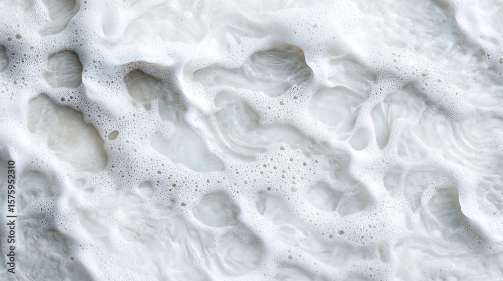 Naklejka premium Smooth white water surface with delicate ripples and faint light reflections 