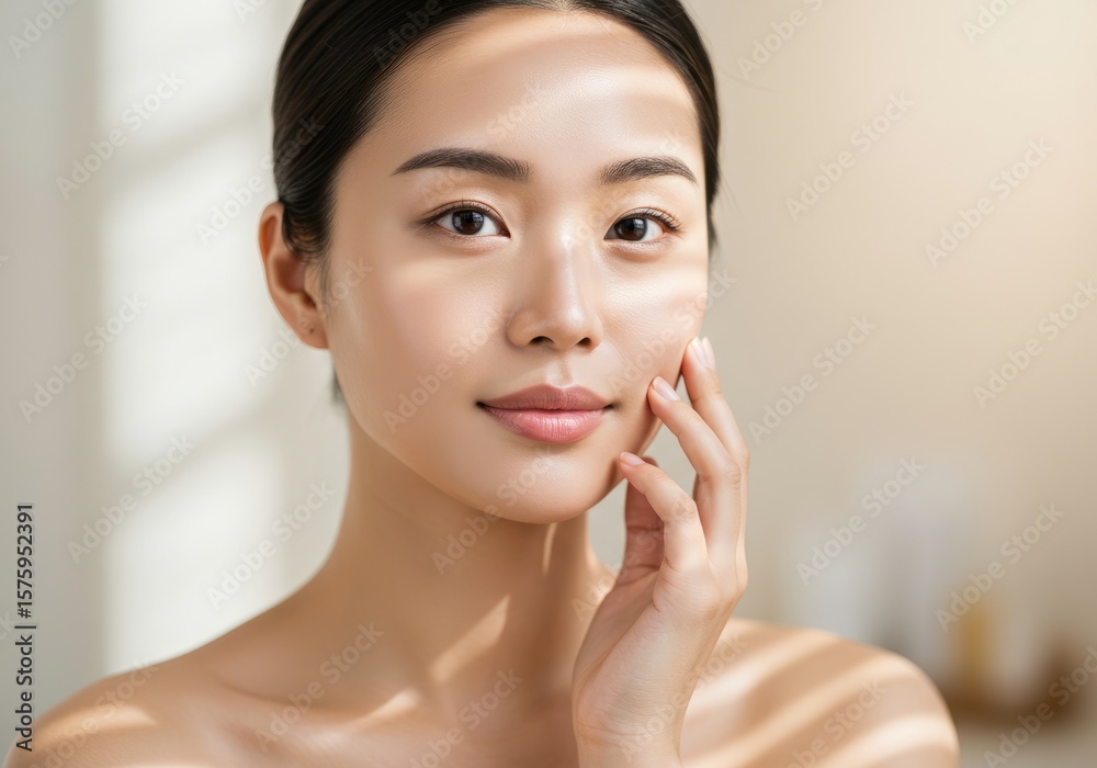 Portrait of a young woman with perfect skin Portrait of a young woman with perfect skin