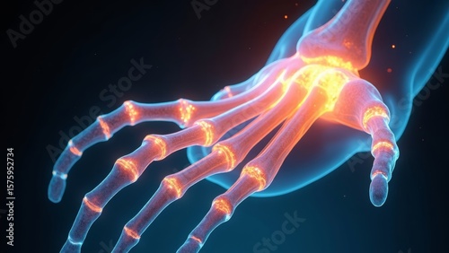 Palm bone medical scene