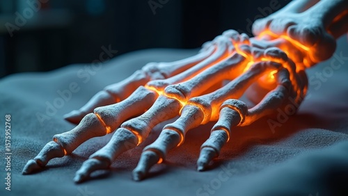 Palm bone medical scene