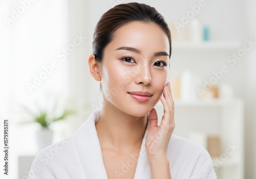 Free Download Portrait of a young woman with perfect skin - GFXLoad
