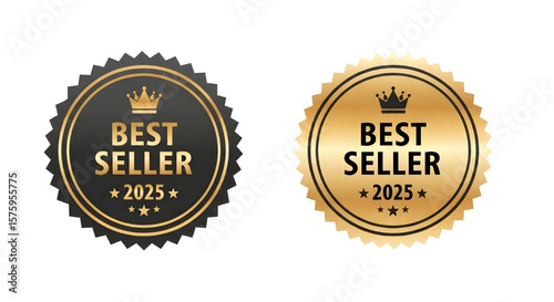 Best Seller 2025 Gold and Black Seal | Luxury Product Award for Website Banners, E-commerce and Marketing