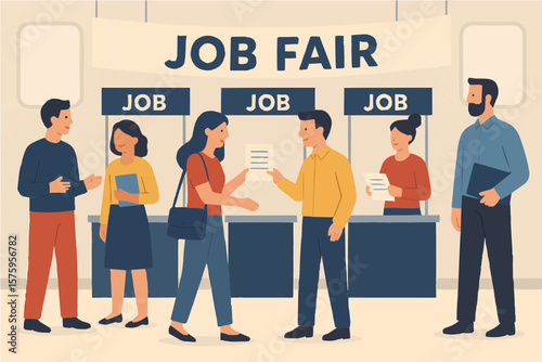 Job interviews vector illustration