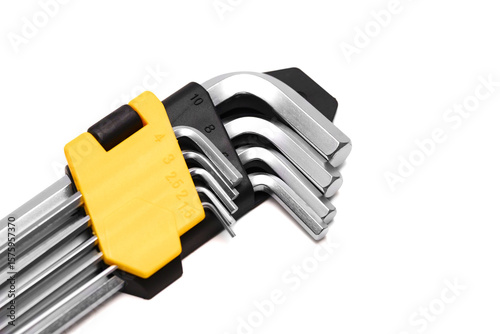 part of Set of hex imbus keys made of durable steel with tempering.