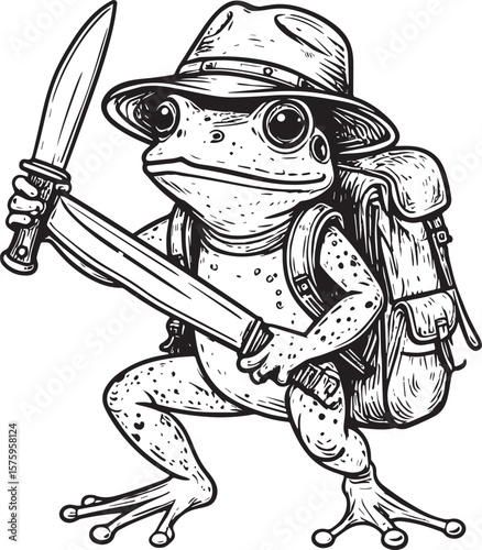 Jungle Explorer Frog: Ready for Wilderness Adventure