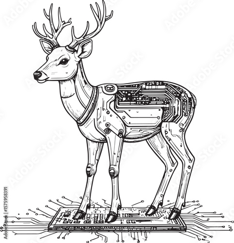 Techno-Nature: Hybrid Deer on a Microchip Platform