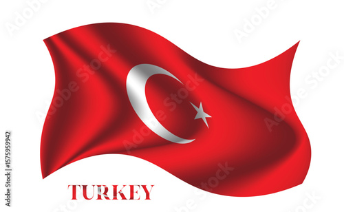 Flag of Turkey Türkiye vector symbol