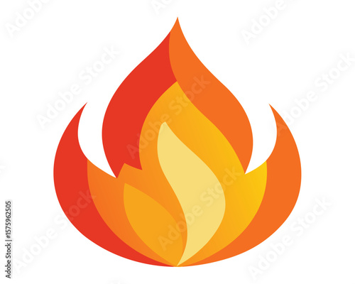 Fiery Abstract Flame Design  A Vector Graphic of Burning Passion Ai Generated