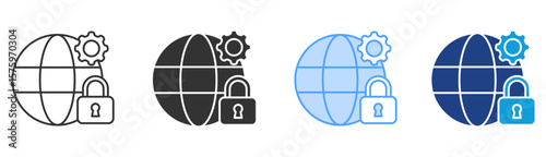 Control Icon Set Multiple Style Collection