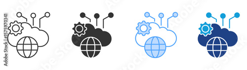 Configuration Icon Set Multiple Style Collection
