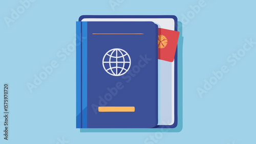 2 Closed Passport With Boarding Pass Peeking Out