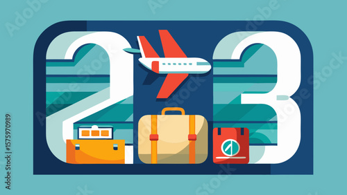 23 Airplane Window View With Minimal Suitcase Il
