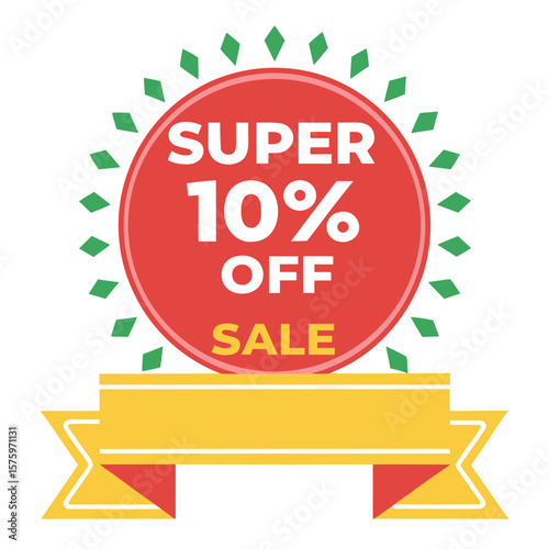 Super Sale Discount Badge offer promotion