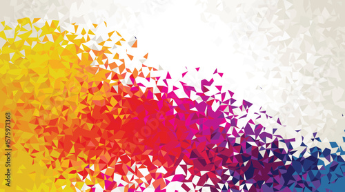 Colorful geometric gradient abstract triangles