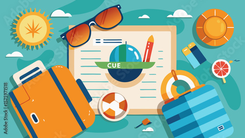 48 Cruise Ticket  Sunglasses  And Suitcase  Top