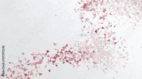 Scattered geometric shapes in muted tones abstract