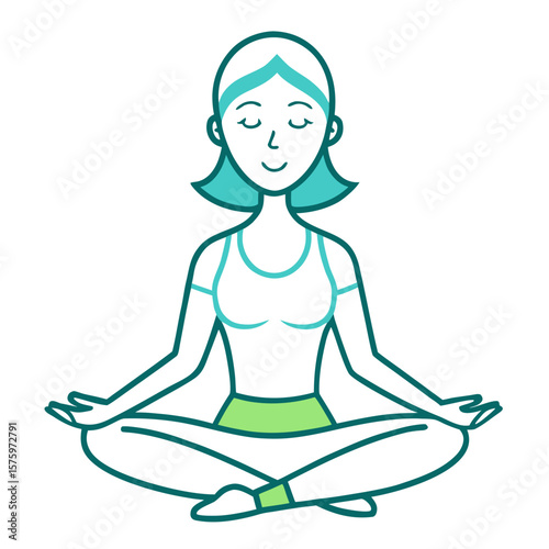 yoga woman vector