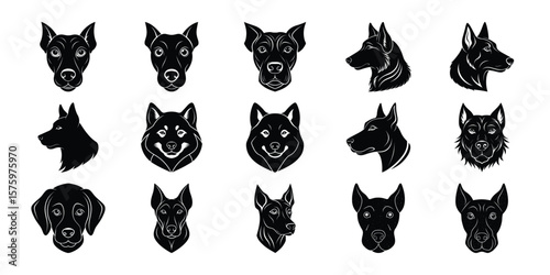 Collection of Dog and Wolf Silhouettes