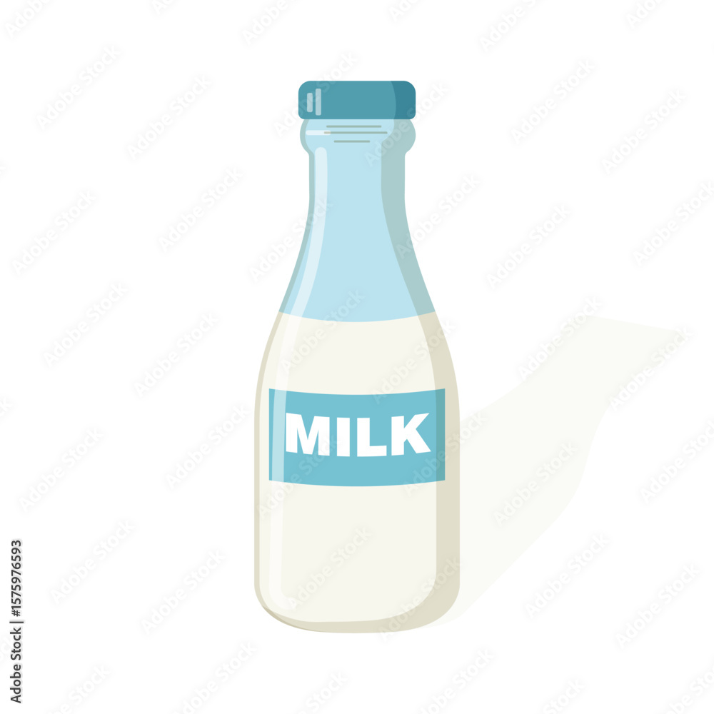 custom made wallpaper toronto digitalVector image bottle of milk. White liquid in bottle. Image on isolated background.