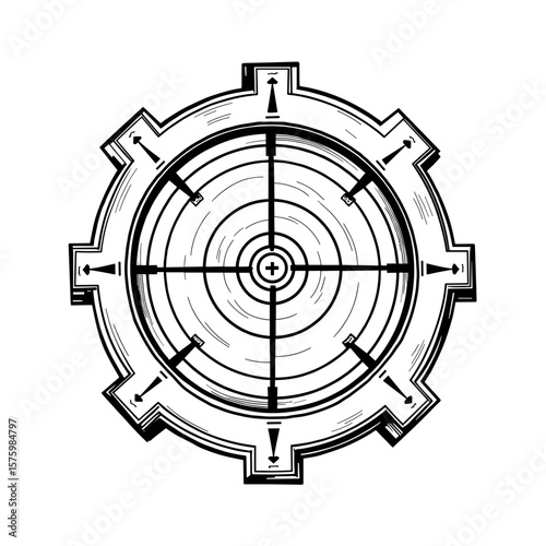 Enemy target locked in HUD – Cute coloring design for children