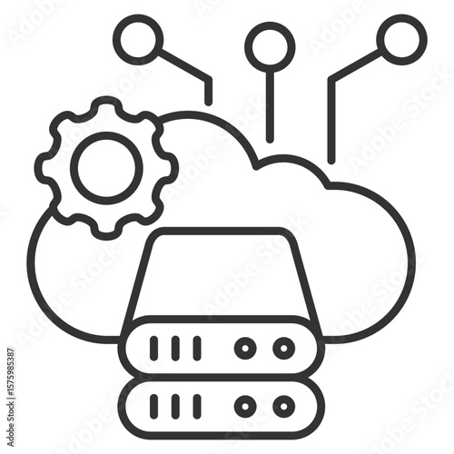 Infrastructure Outline Icon Element For Design