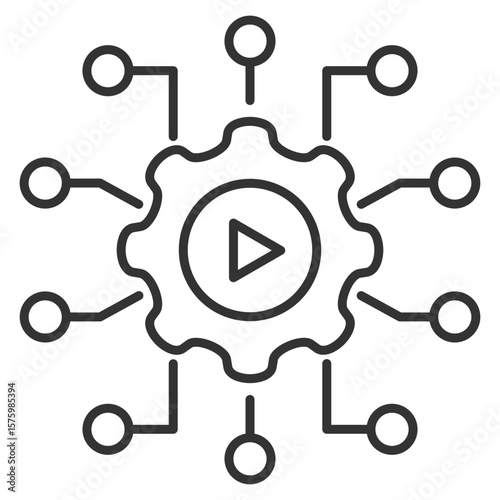 Automation Outline Icon Element For Design