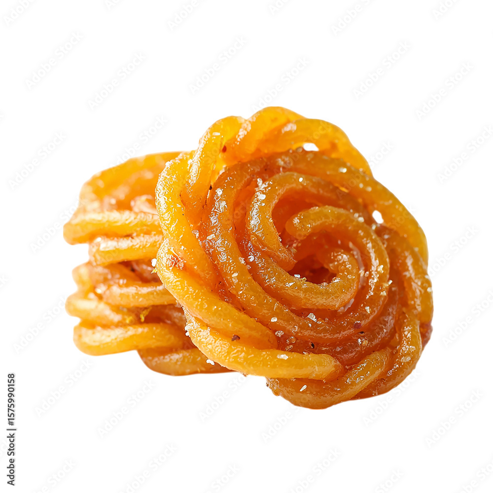 Fototapeta premium Indian jalebi sweet on transparent background